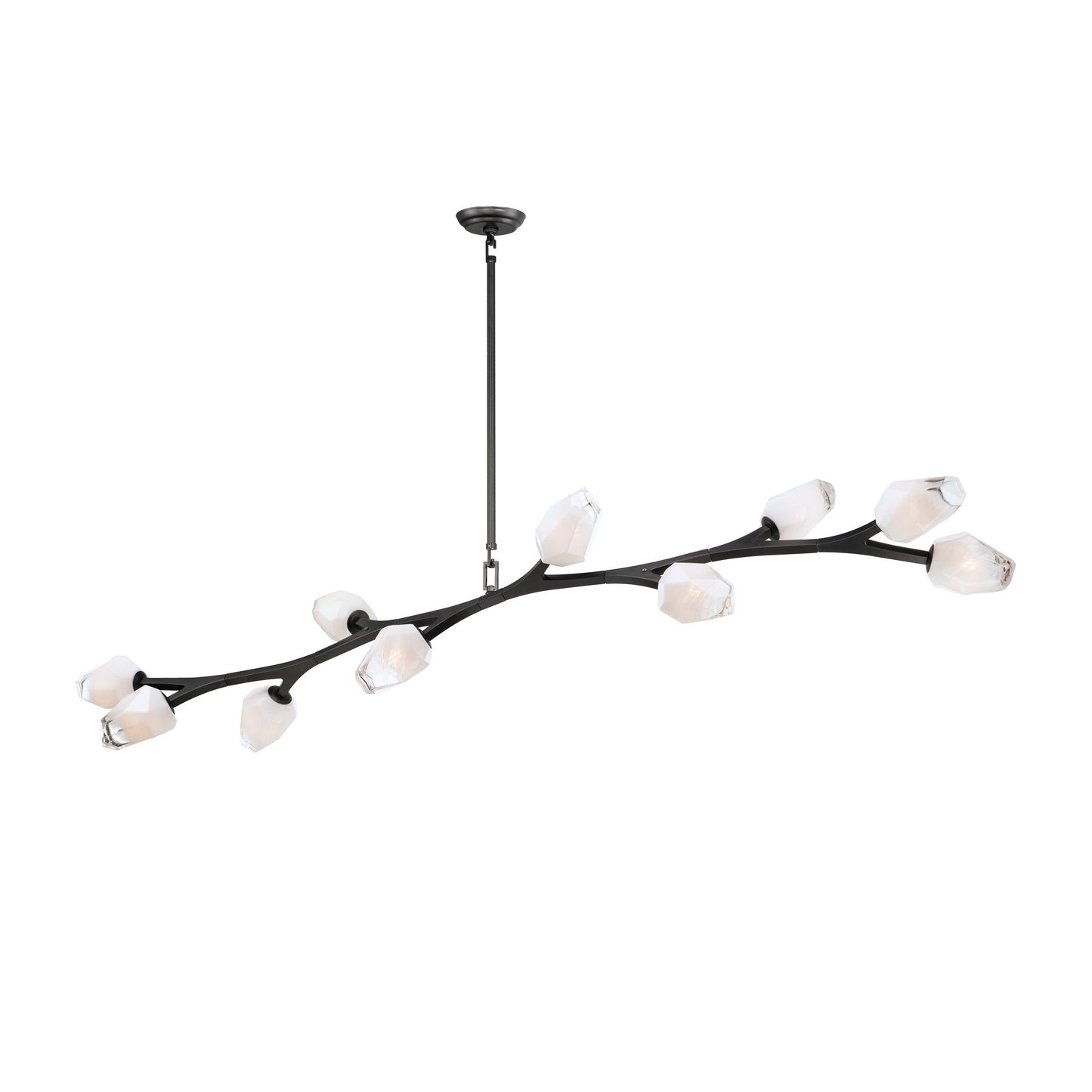Blossom Linear Pendant Light in Black (10-Light).