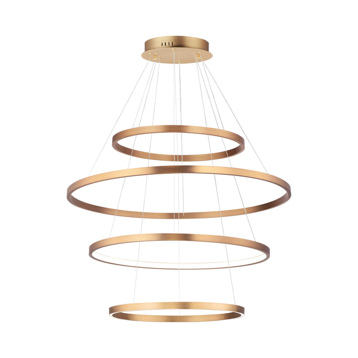 Groove LED Multi Tier Chandelier in Gold.