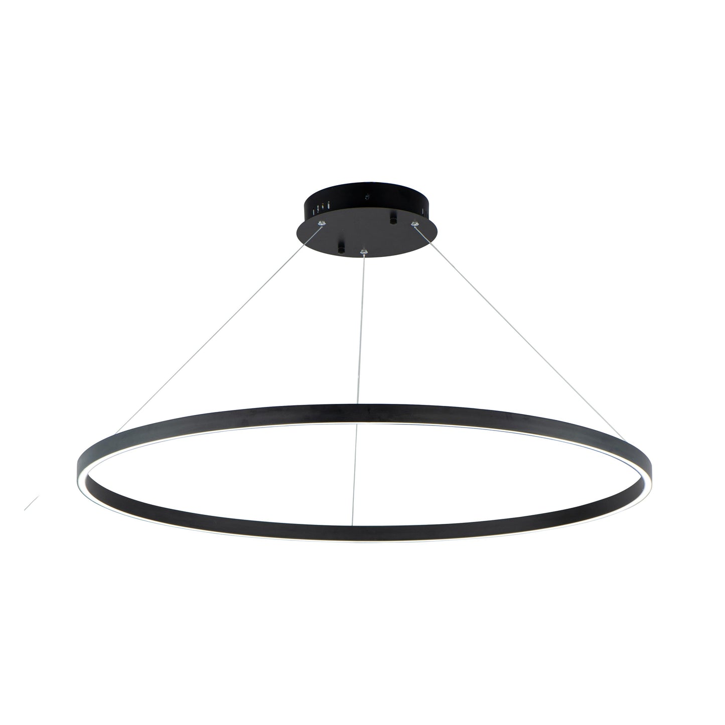 Groove LED Pendant Light in Black (39.5-Inch).