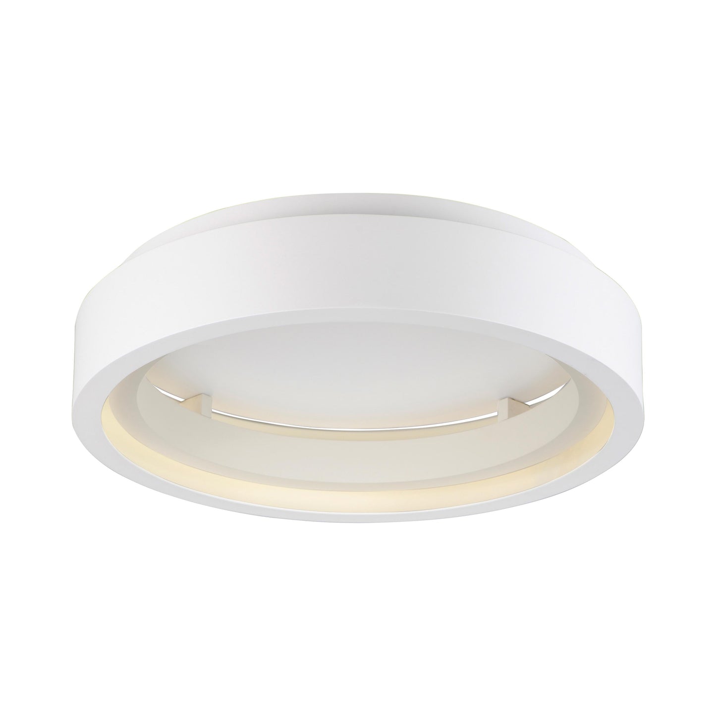 iCorona LED Flush Mount Smart Ceiling Light in Matte White (23.5-Inch).