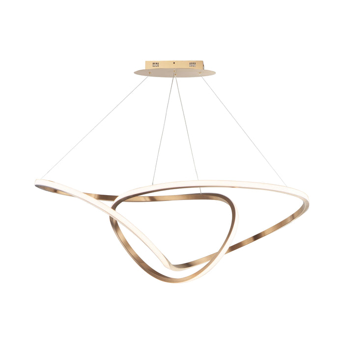 Perpetual LED Pendant Light in Brushed Champagne (46-Inch).