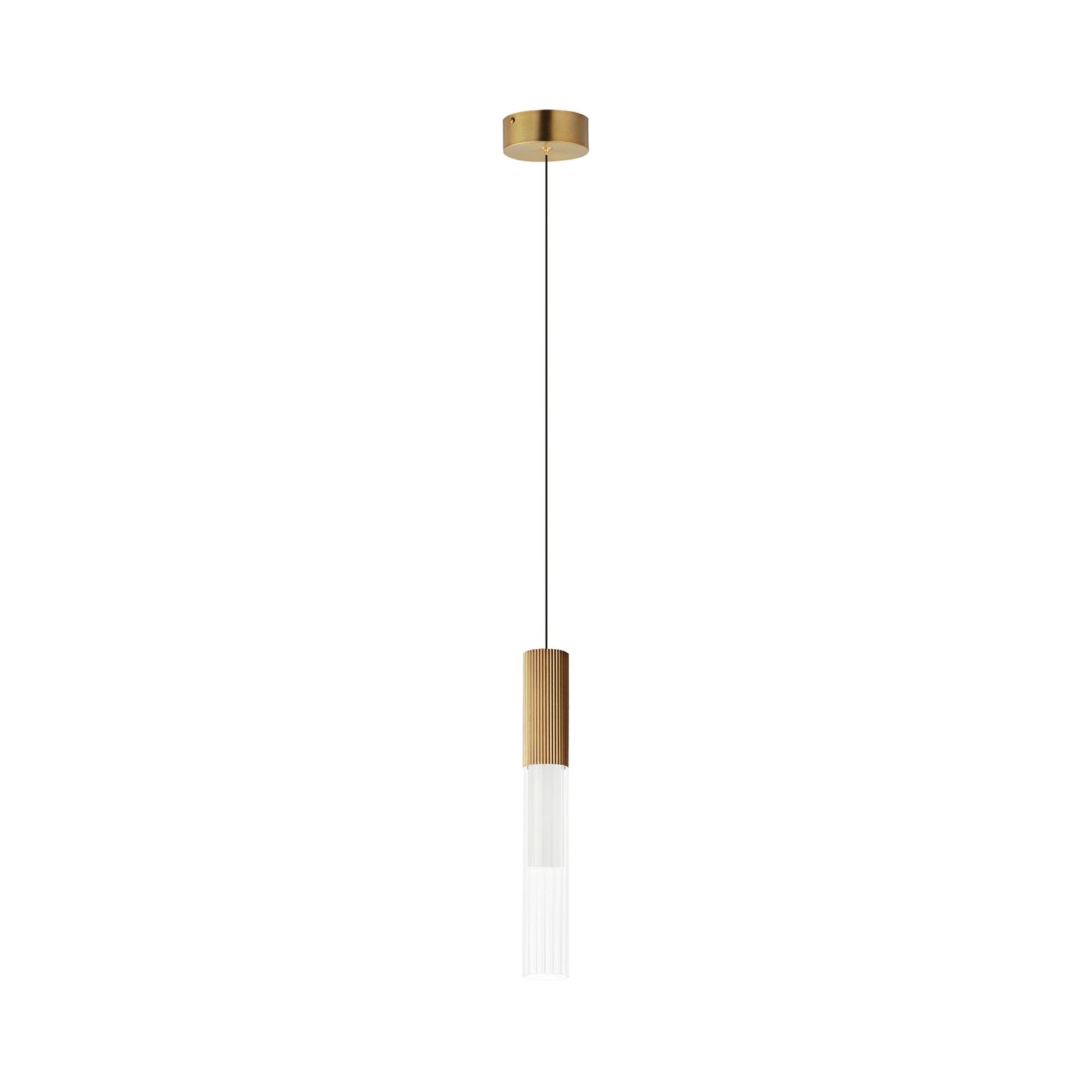 Reeds LED Pendant Light in Gold.