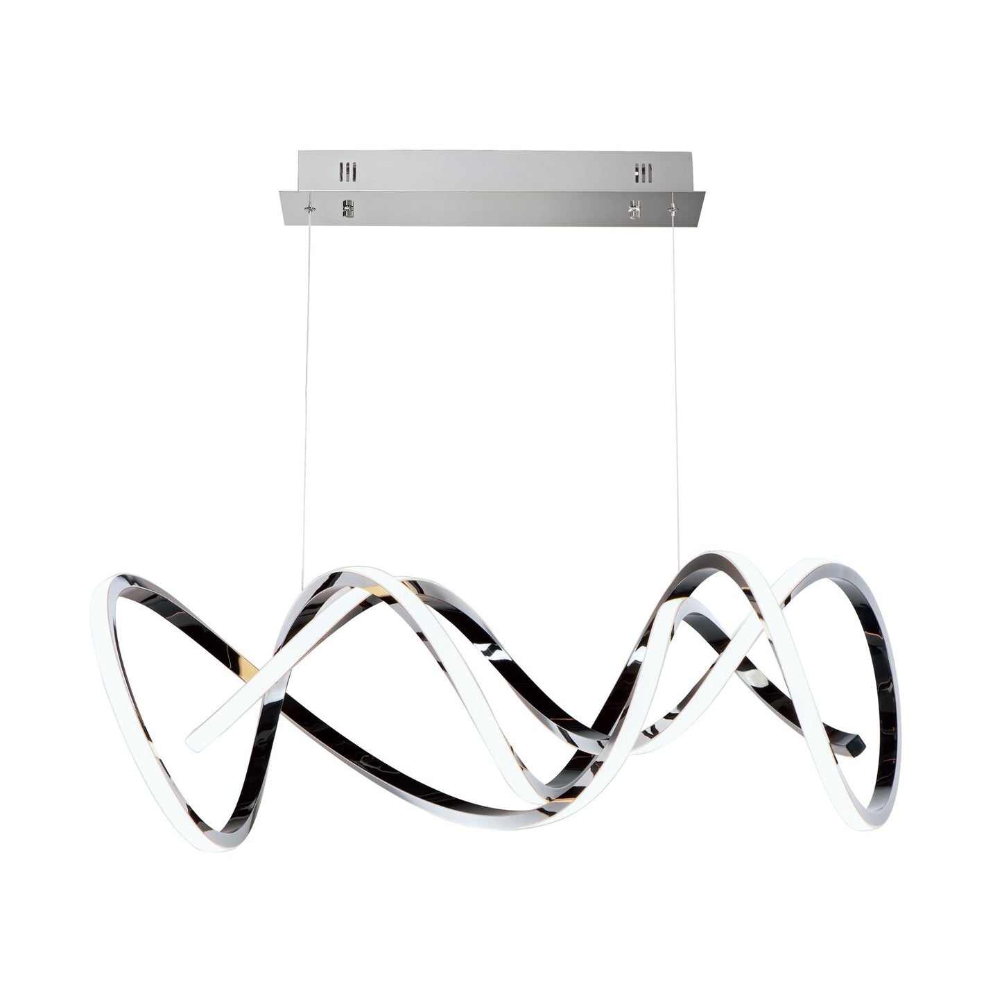Signature LED Pendant Light in Black Chrome.
