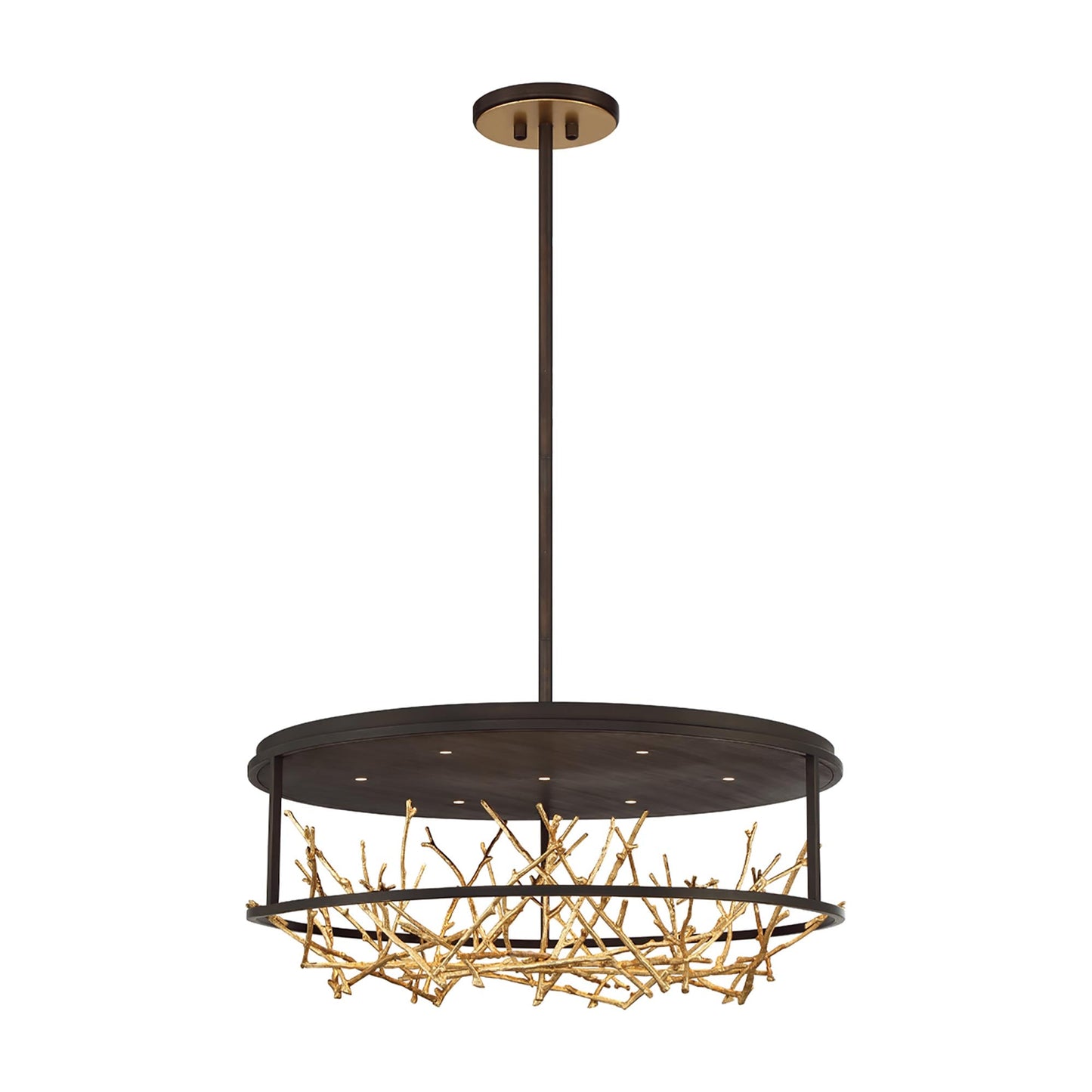 Aerie LED Chandelier in Bronze/Gold (7-Light).