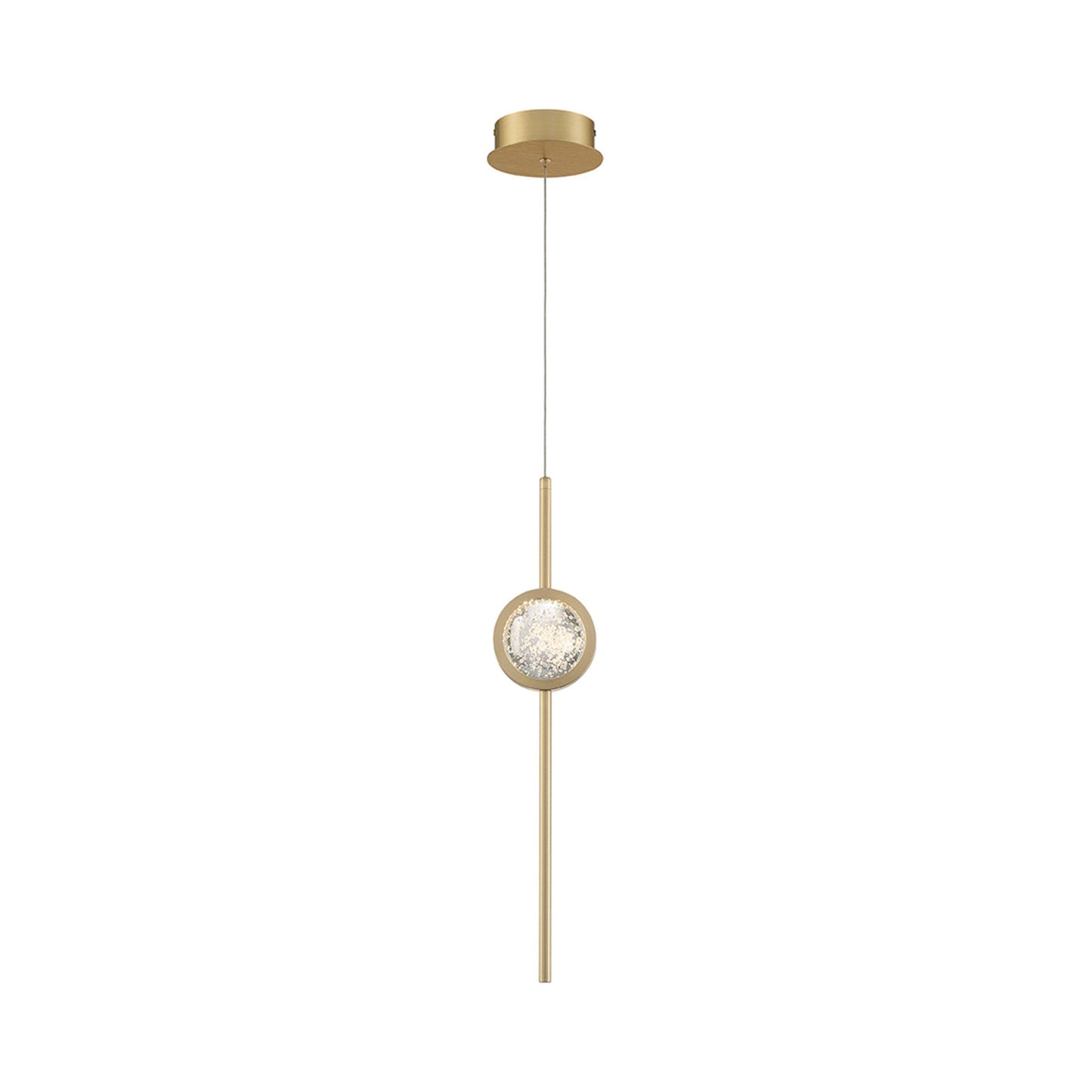 Barletta LED Pendant Light in Brass Anodized Aluminum.