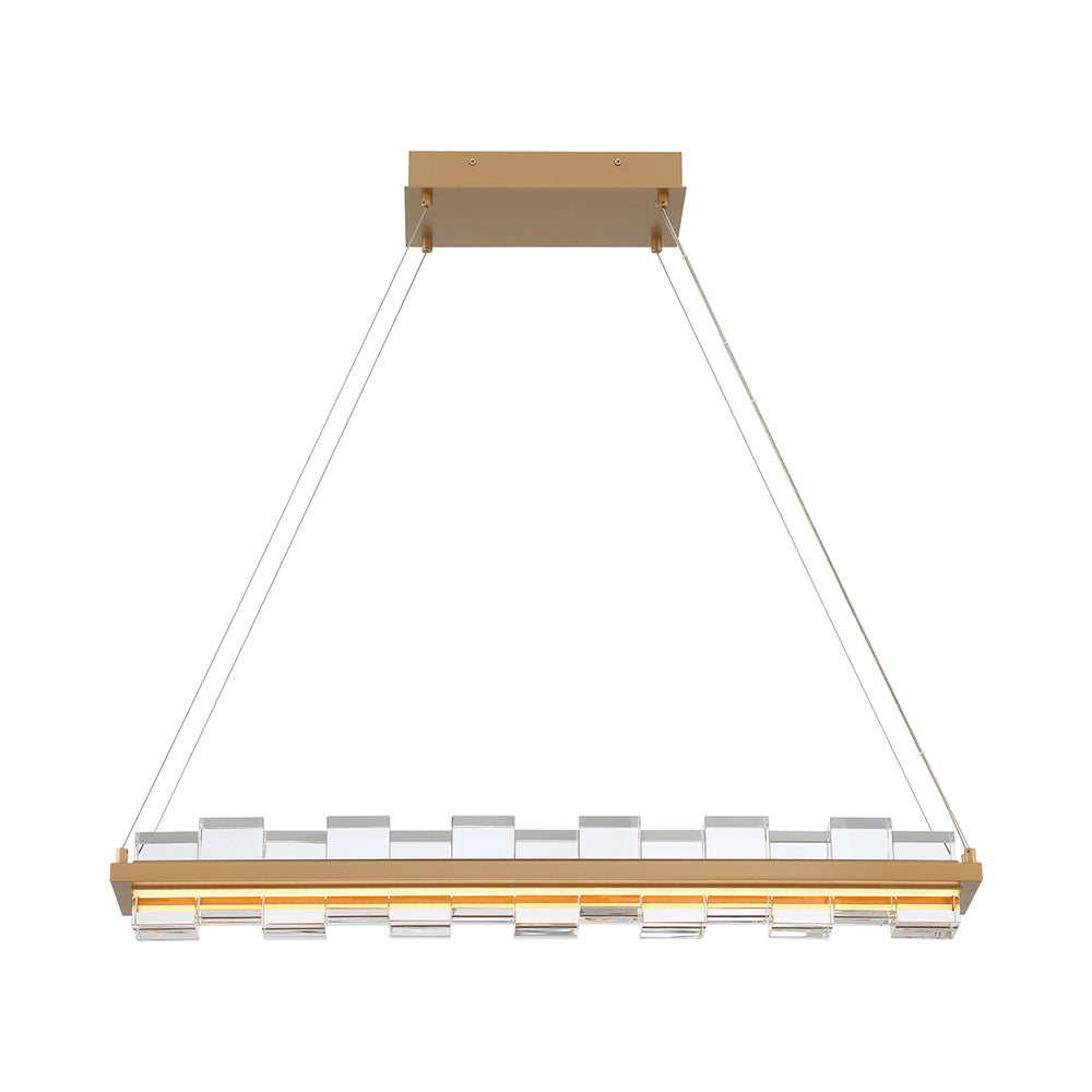 Bruco LED Linear Pendant Light in Gold (Small).