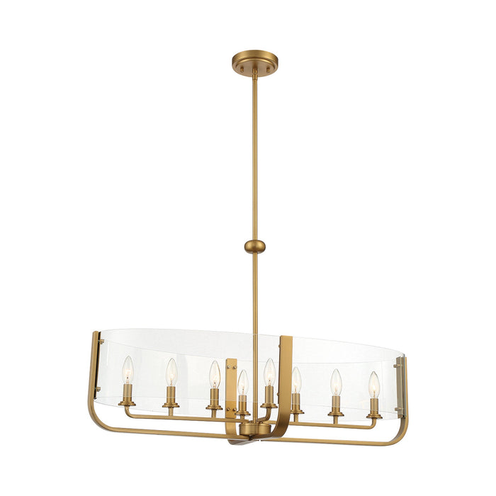 Campisi Oval Chandelier in Brass.