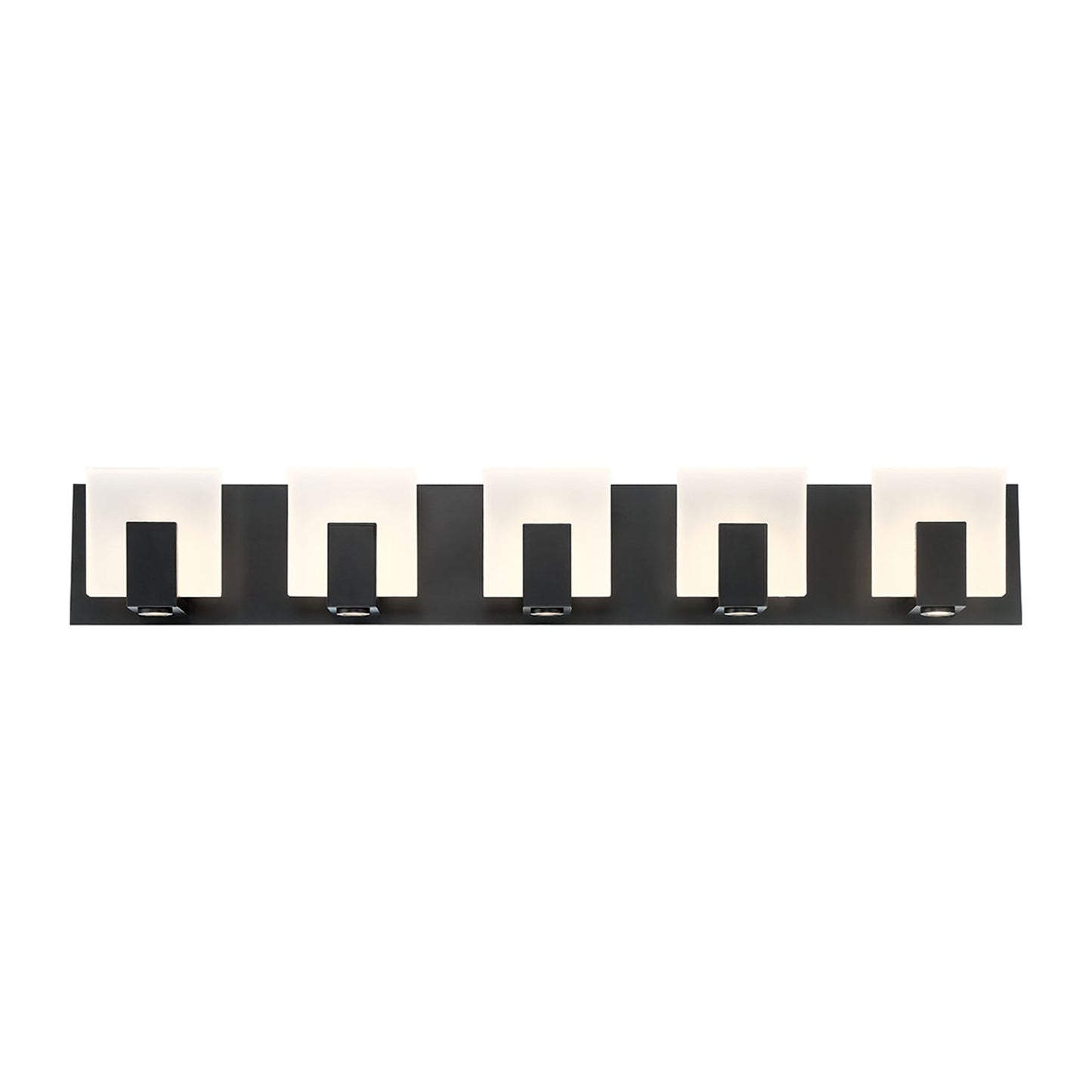 Canmore LED Vanity Wall Light in Black (5-Light).