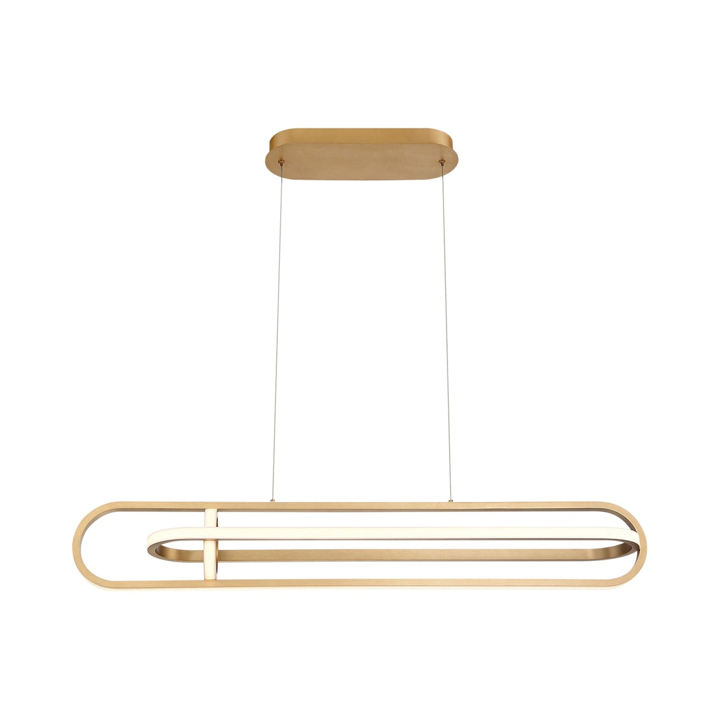 Demark LED Linear Pendant Light in Gold.
