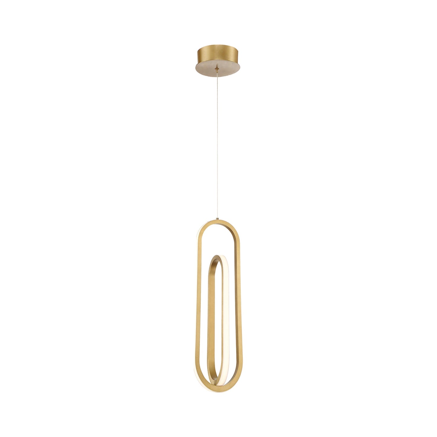Demark LED Pendant Light in Gold.