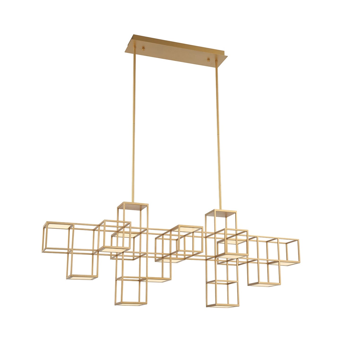 Ferro LED Linear Pendant Light in Gold (13-Light).