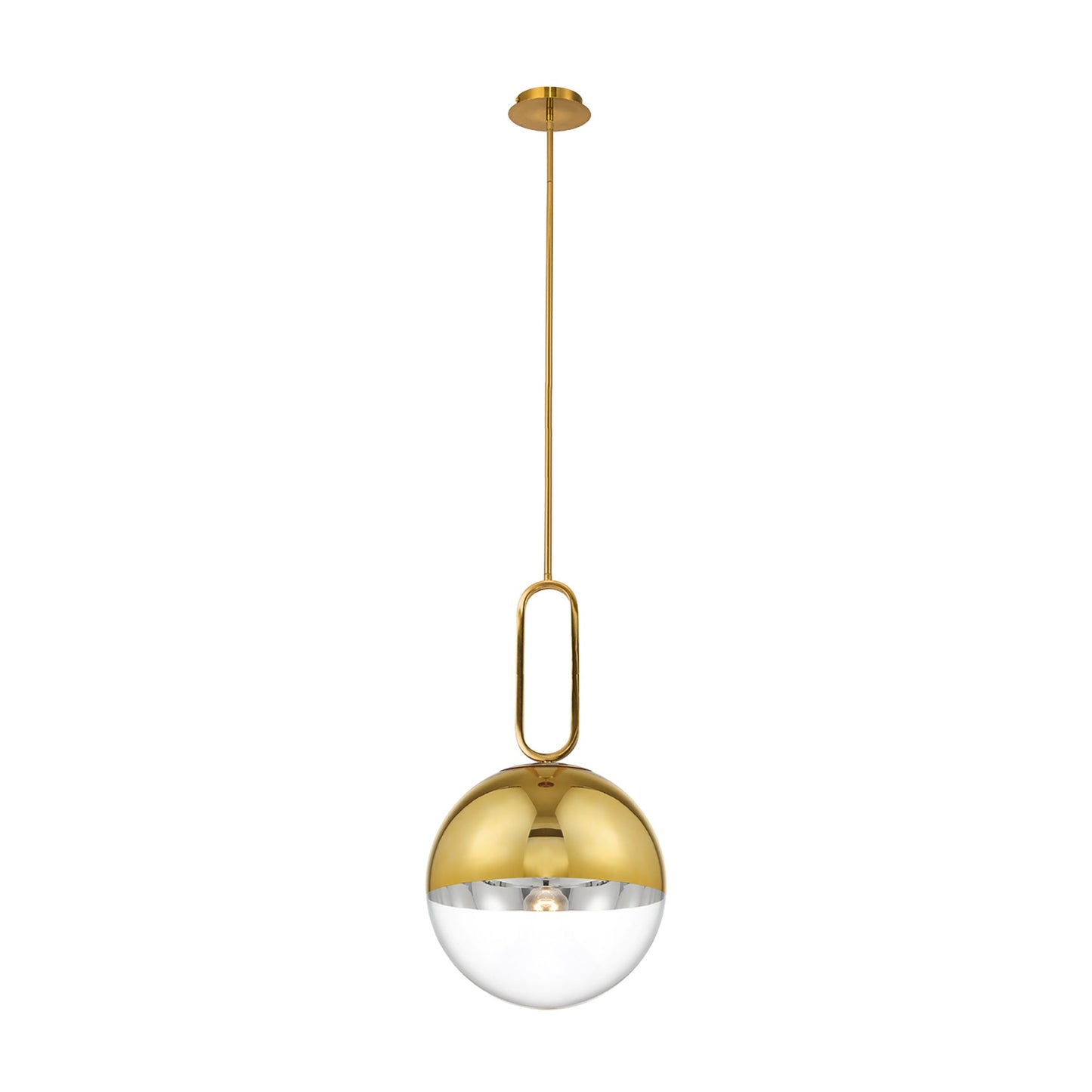 Prospect Pendant Light in Gold/Clear (Large).