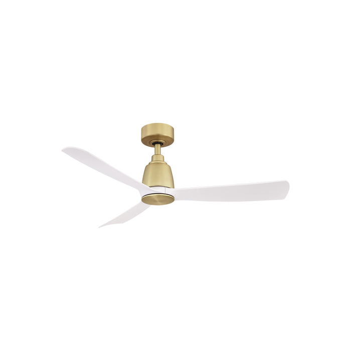 Kute Indoor / Outdoor Ceiling Fan in Brushed Satin Brass (44-Inch).