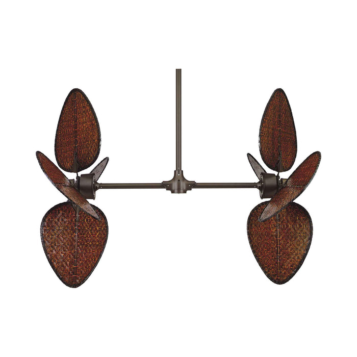 Palisade 52 Inch Indoor Ceiling Fan in Oil-Rubbed Bronze/Antique Woven Bamboo (91.5-Inch).