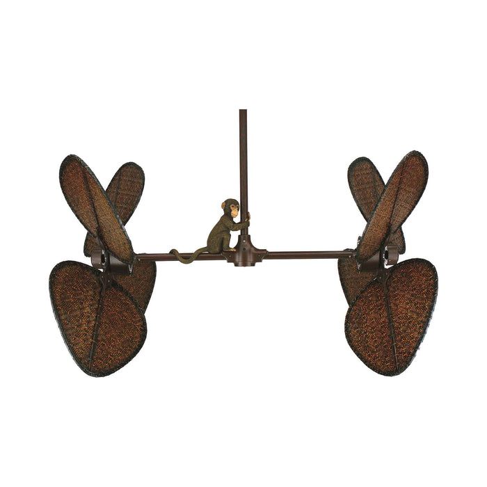 Palisade 52 Inch Indoor Ceiling Fan in Rust/Antique Woven Bamboo (95.5-Inch).