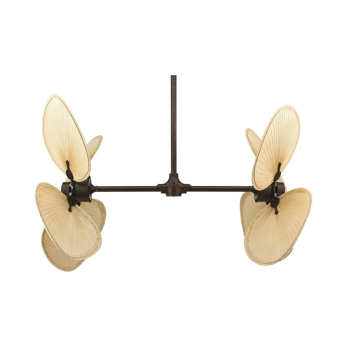 Palisade 52 Inch Indoor Ceiling Fan in Rust/Natural Palm (91.5-Inch).