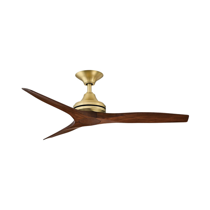 Spitfire Ceiling Fan in Brushed Satin Brass/Whiskey Wood (48-Inch).
