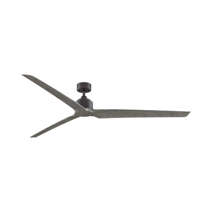 TriAire Custom 84" Ceiling Fan in Matte Greige/Weathered Wood (Without Light Kit).