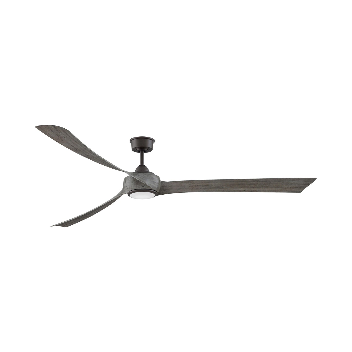 Wrap Custom 84 Inch Ceiling Fan in Matte Greige/Weathered Wood (Light Kit Included).