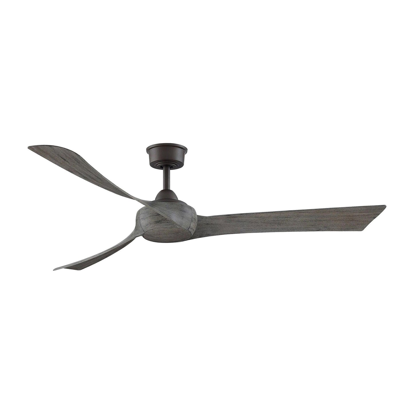 Wrap Custom Ceiling Fan in Matte Greige/Weathered Wood (64-Inch).