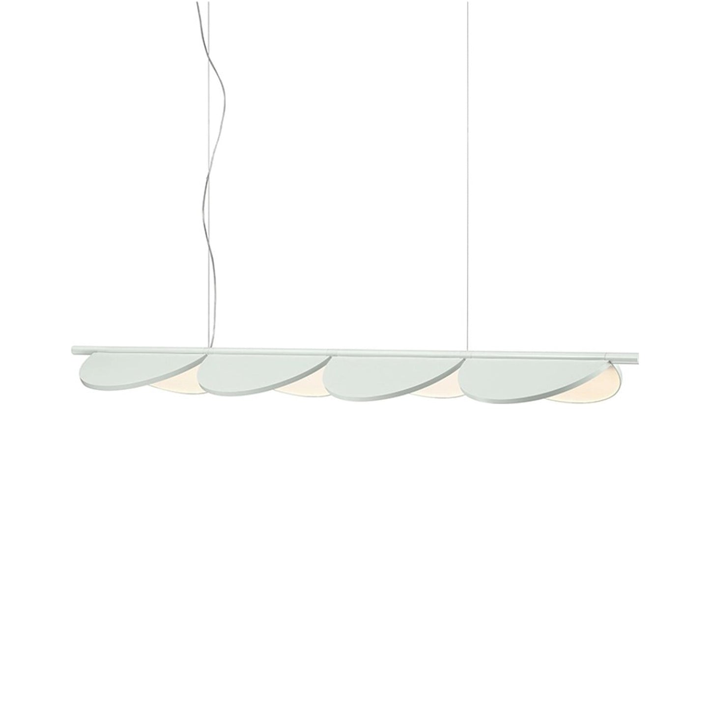 Almendra LED Linear Pendant Light in White (4-Light).