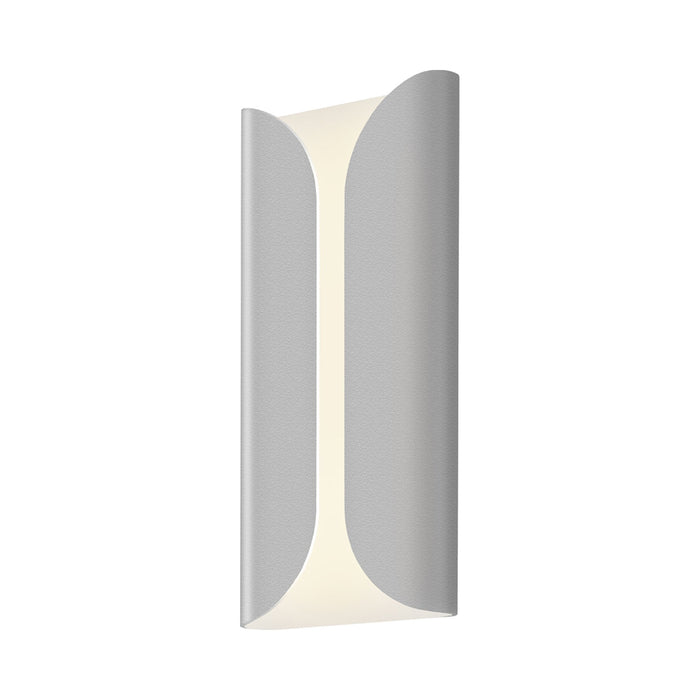 Folds Outdoor LED Wall Light in Large/Textured Gray.
