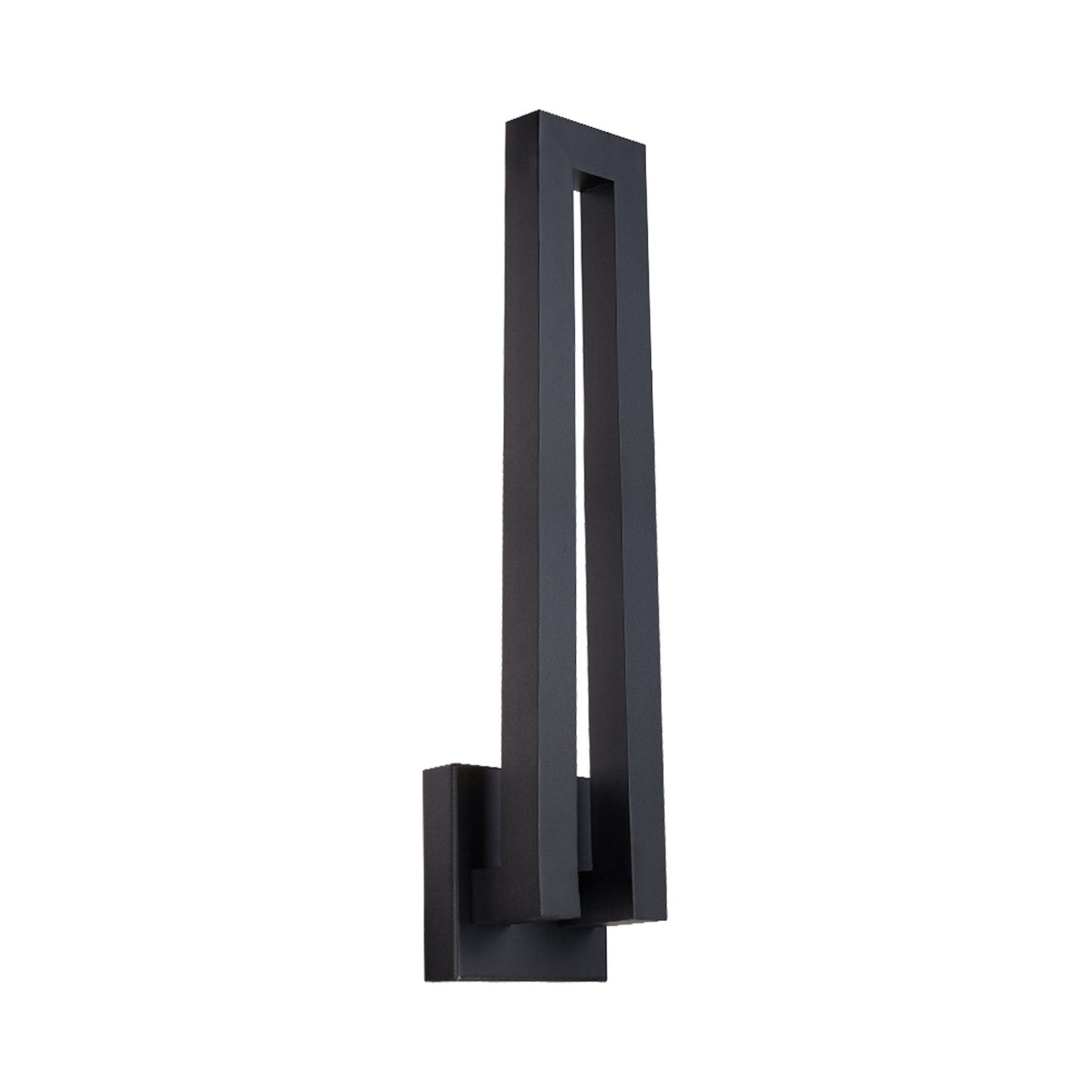 Forq Outdoor LED Wall Light in Large/Black.