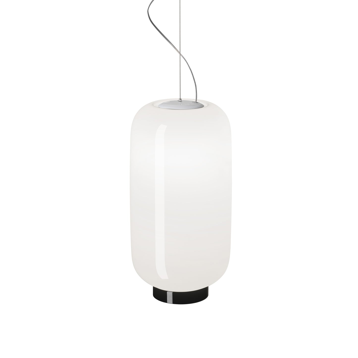 Chouchin Reverse 2 LED Pendant Light in White/Black.