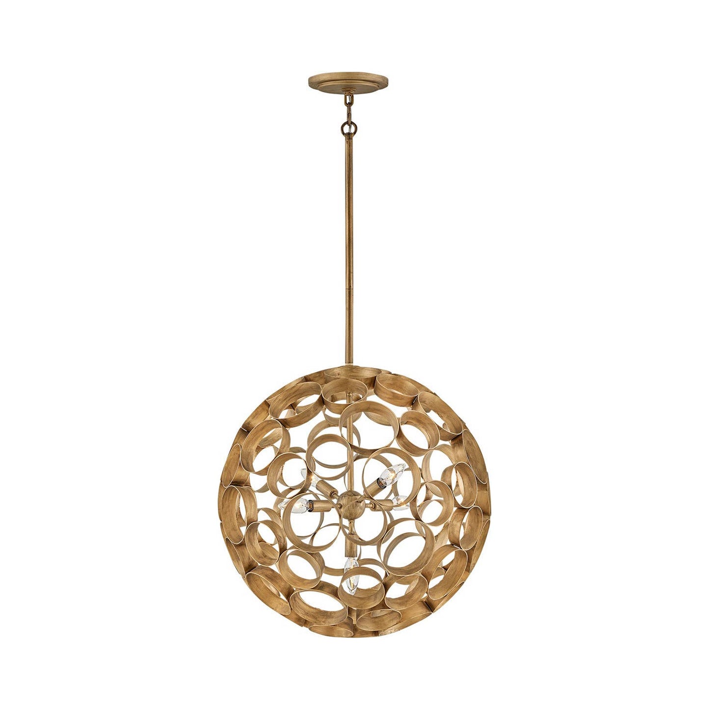 Centric Pendant Light in Burnished Gold (Medium).
