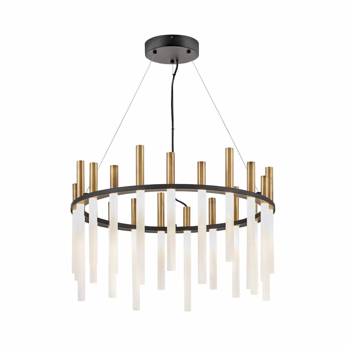 Echo LED Chandelier in Black (Single Tier).