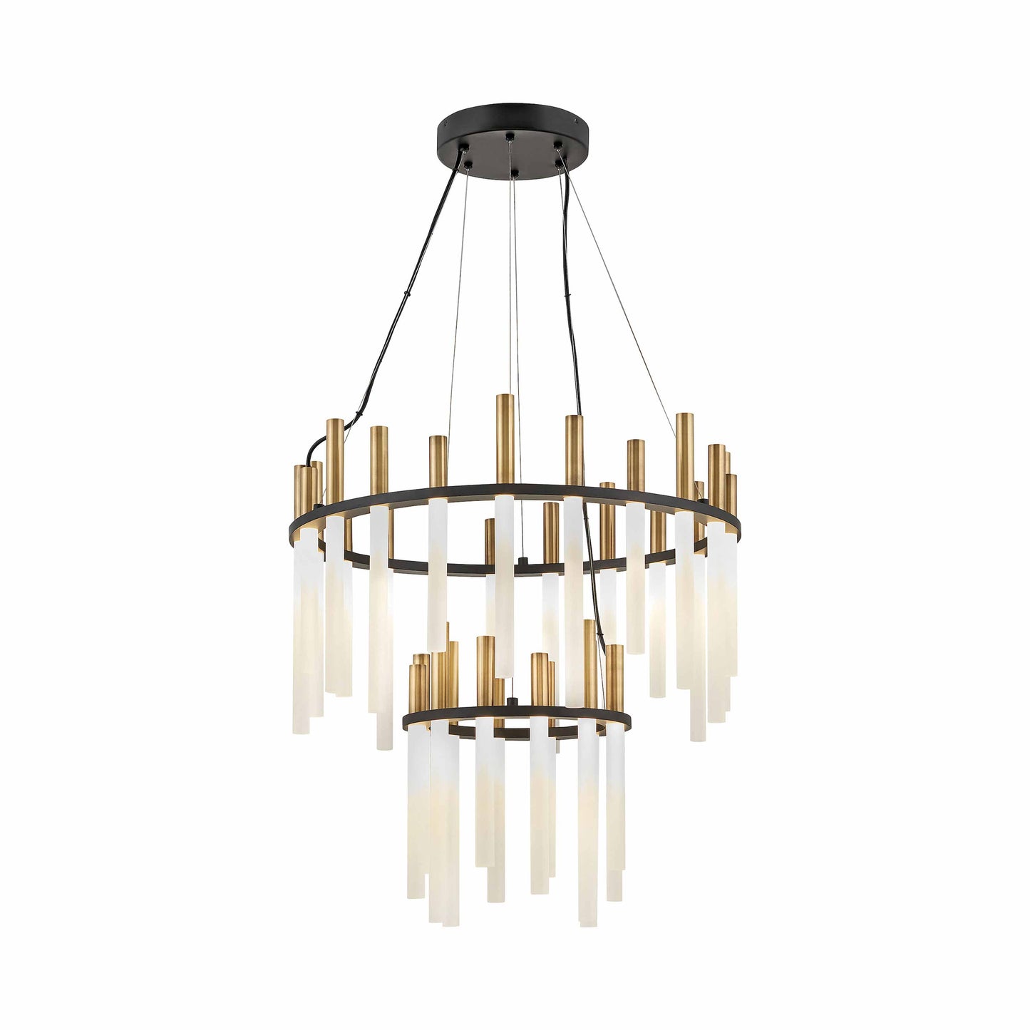 Echo LED Chandelier in Black (Multi Tier).