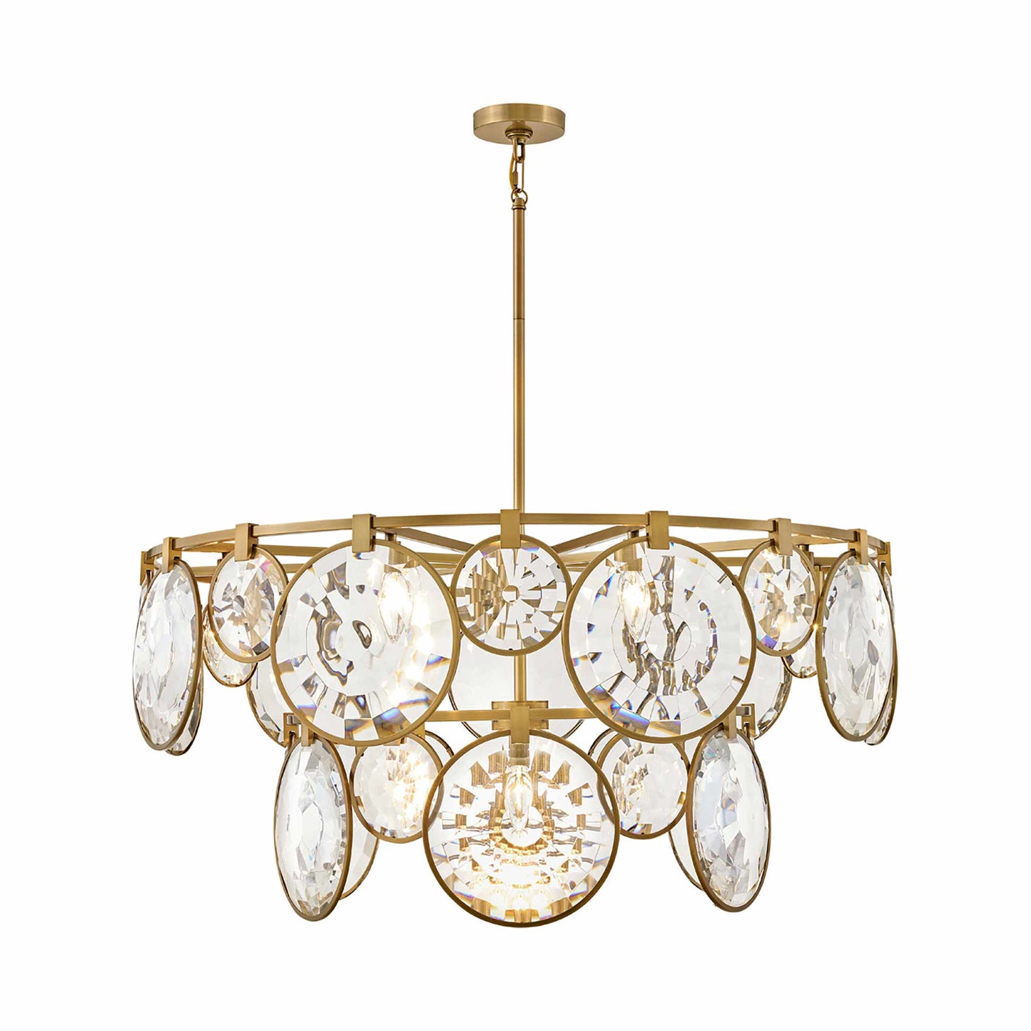 Nala Chandelier in Heritage Brass.