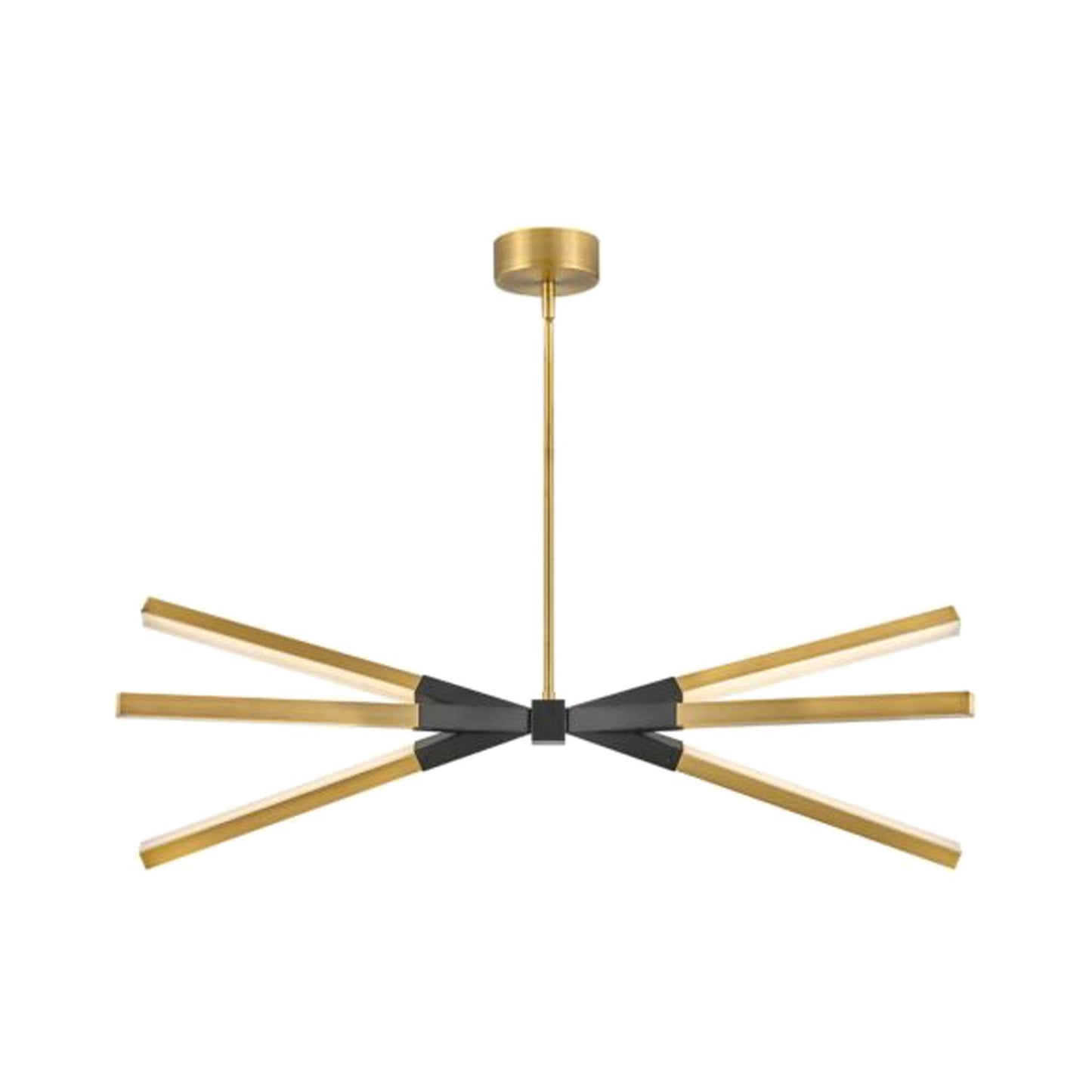 Rae LED Pendant Light in Horizontal/Lacquered Brass.