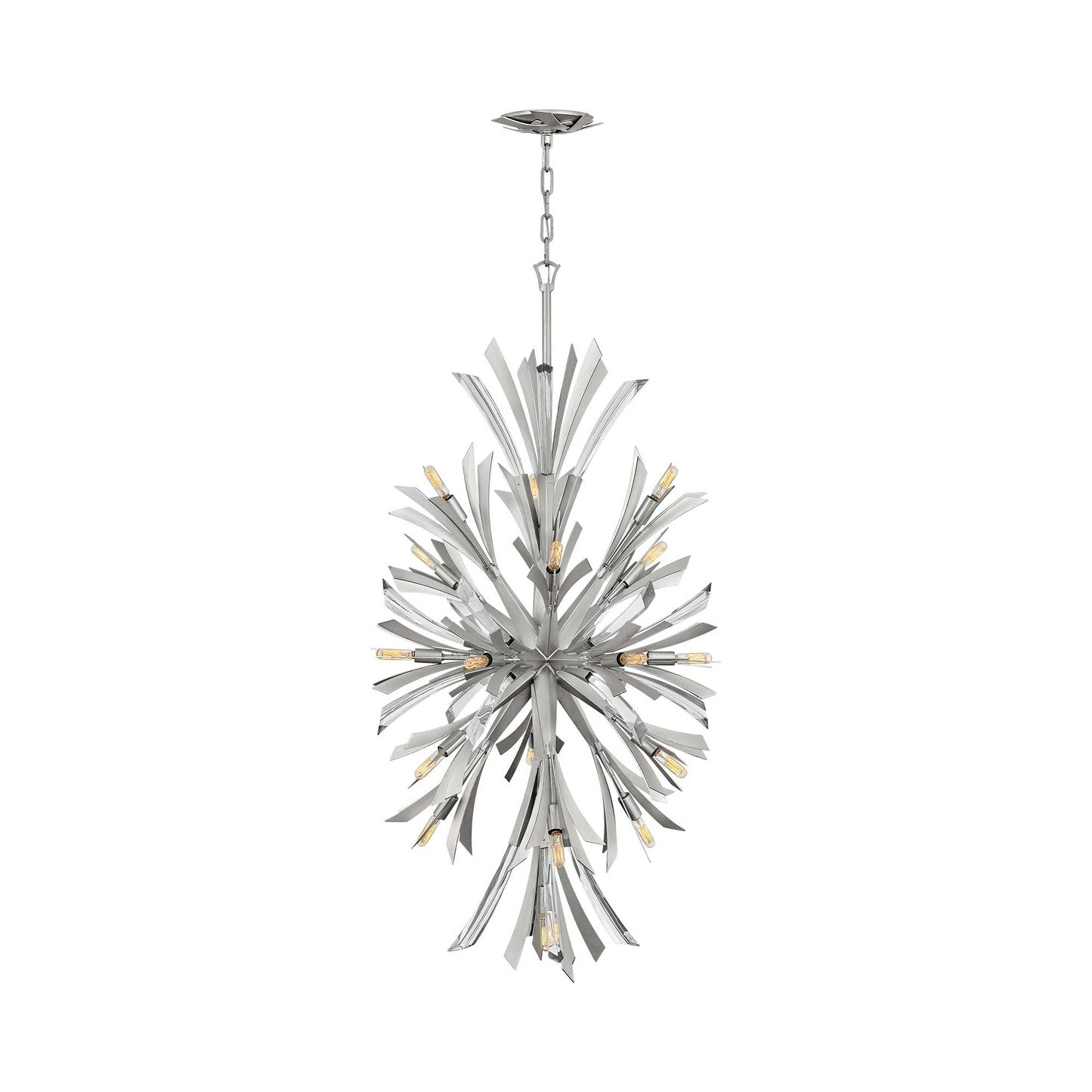 Vida Vertical Chandelier in Glacial.