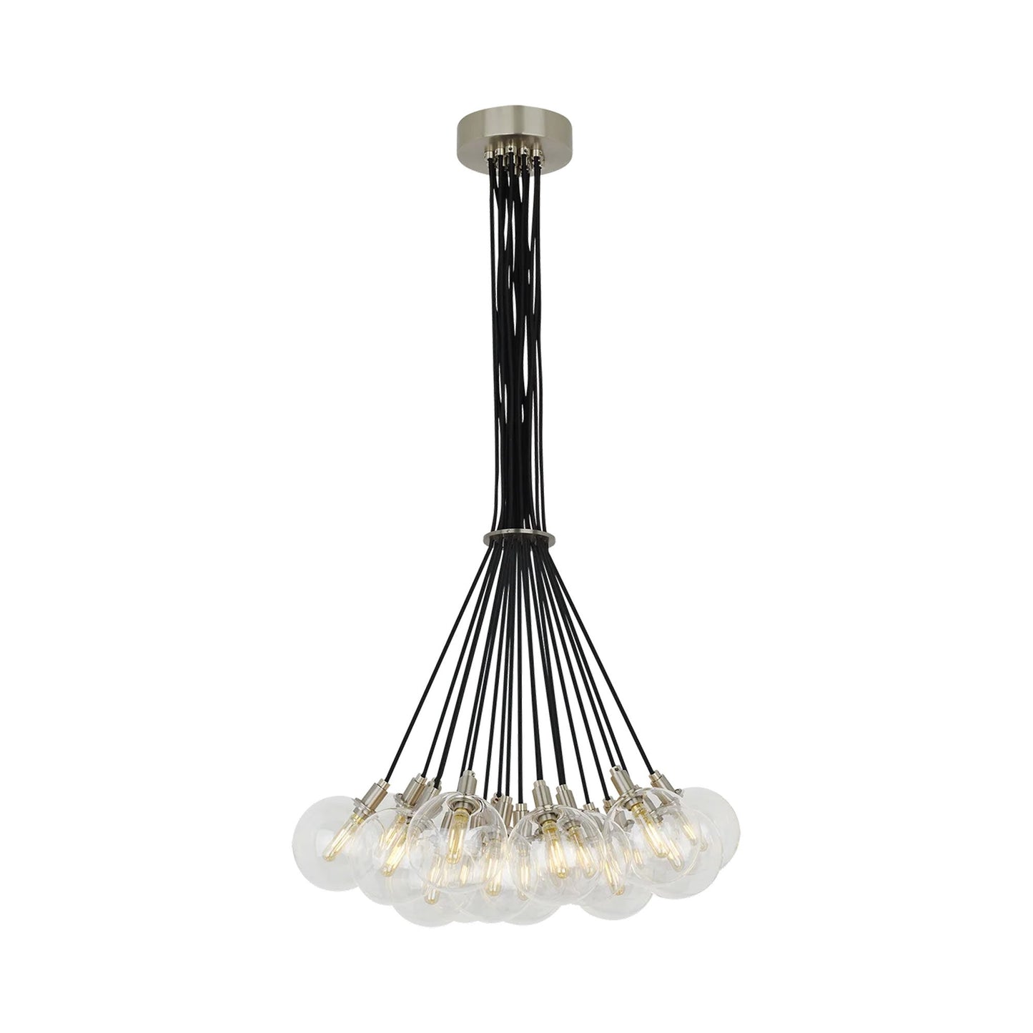 Gambit Multi Light Chandelier in Satin Nickel (19-Light).