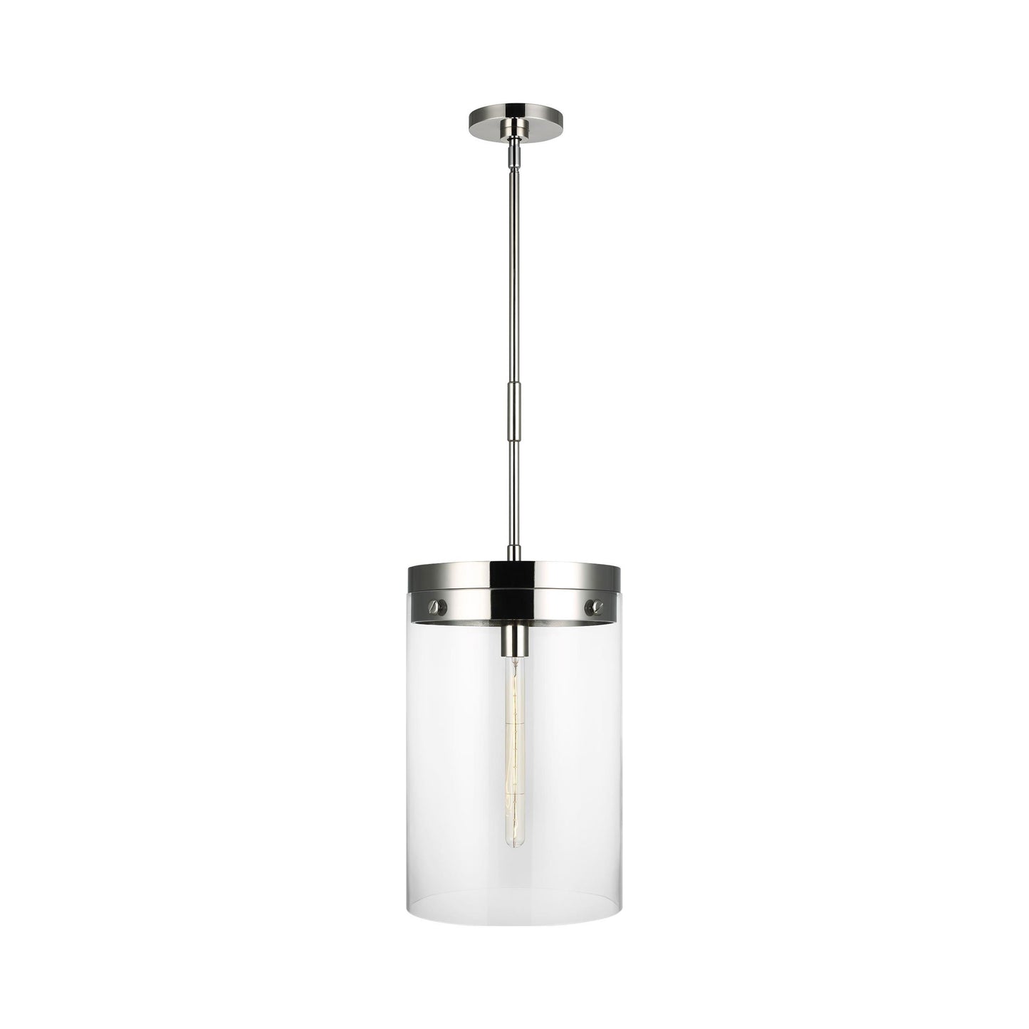 Garrett Pendant Light in Polished Nickel (Large).