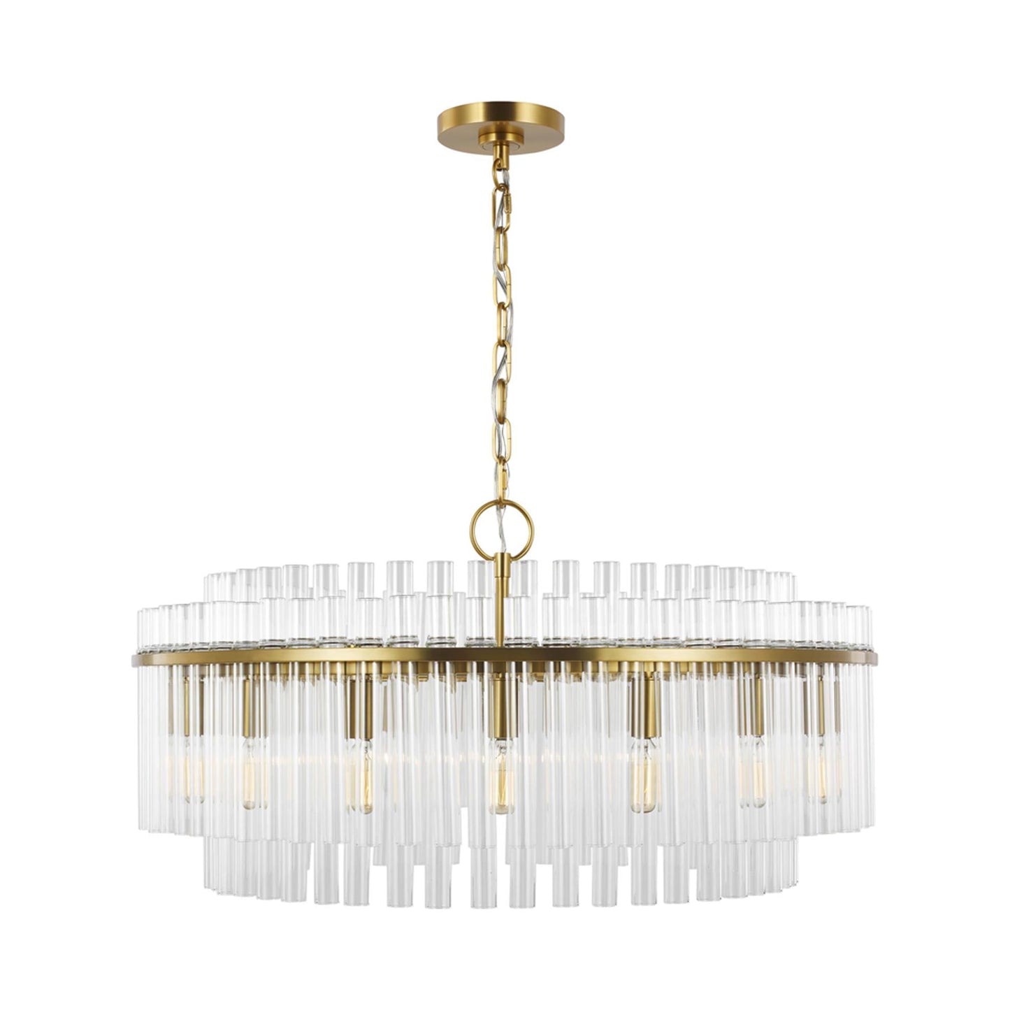 Beckett Chandelier in Burnished Brass (Large).