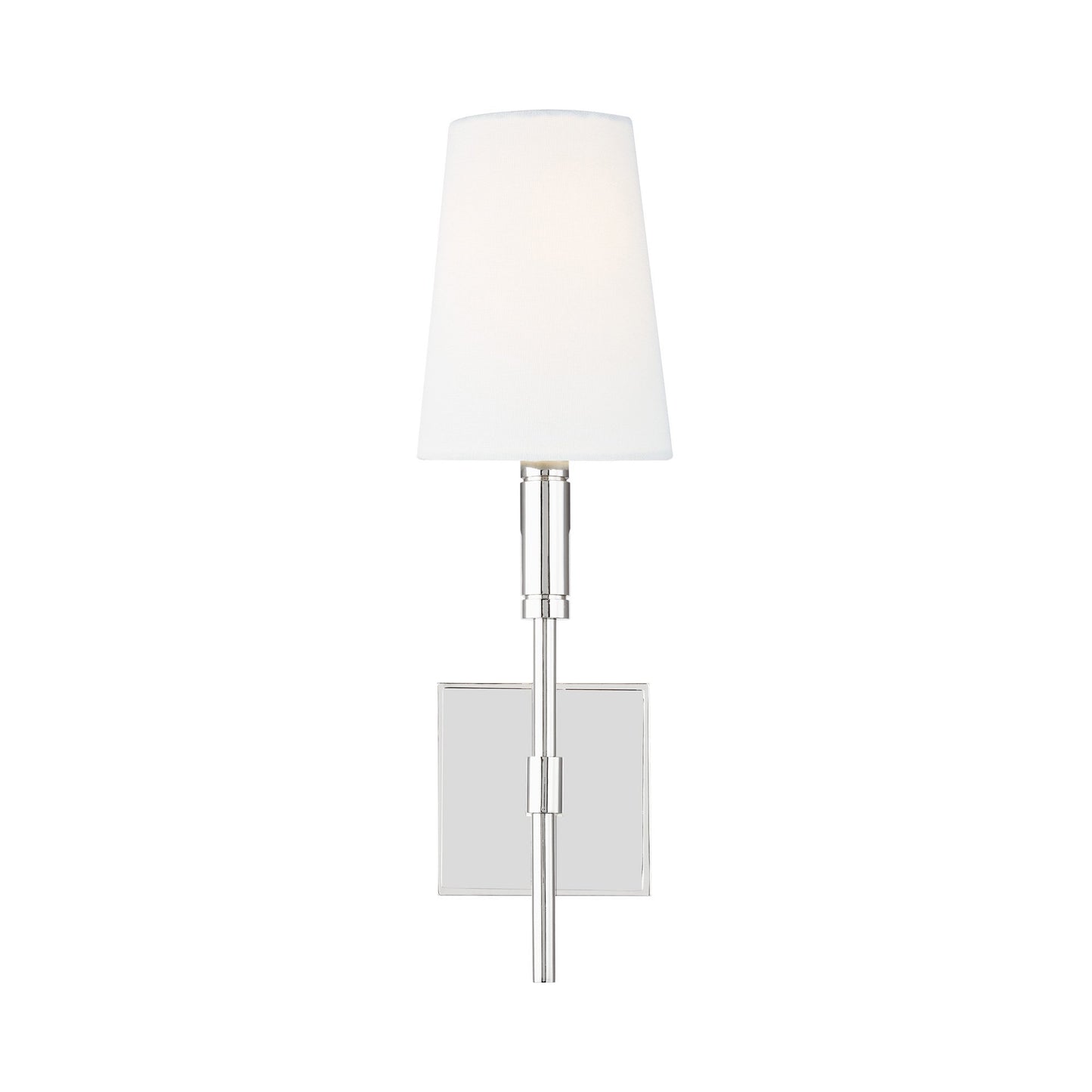 Beckham Classic Wall Light in Polished Nickel.