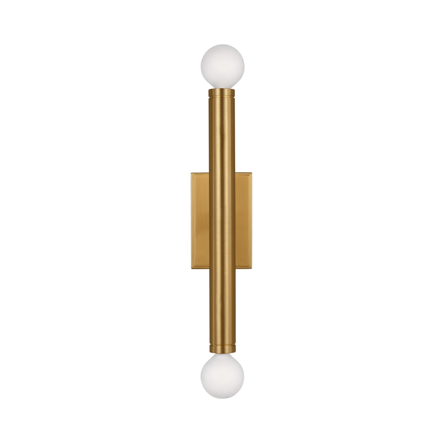 Beckham Modern Double Bath Wall Light in Burnished Brass (Medium).