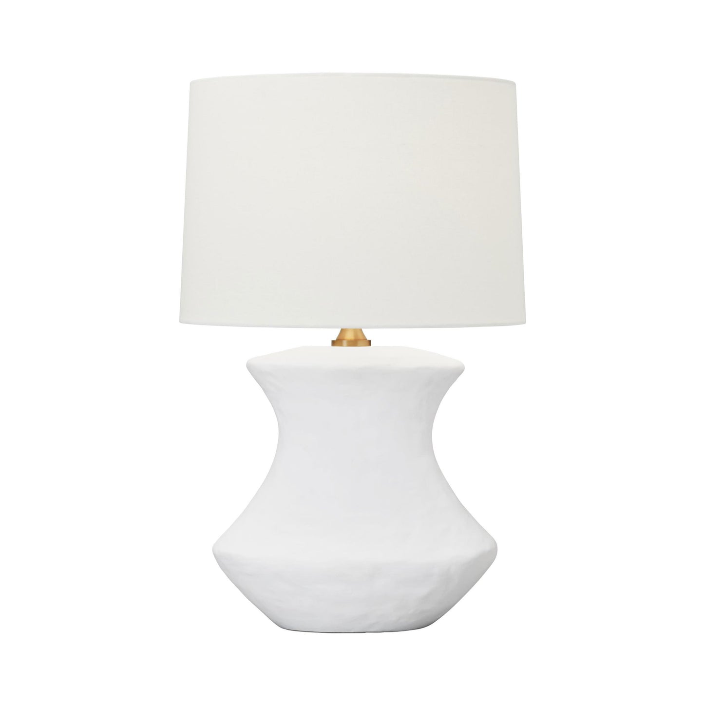 Bone LED Table Lamp in Matte White Ceramic.