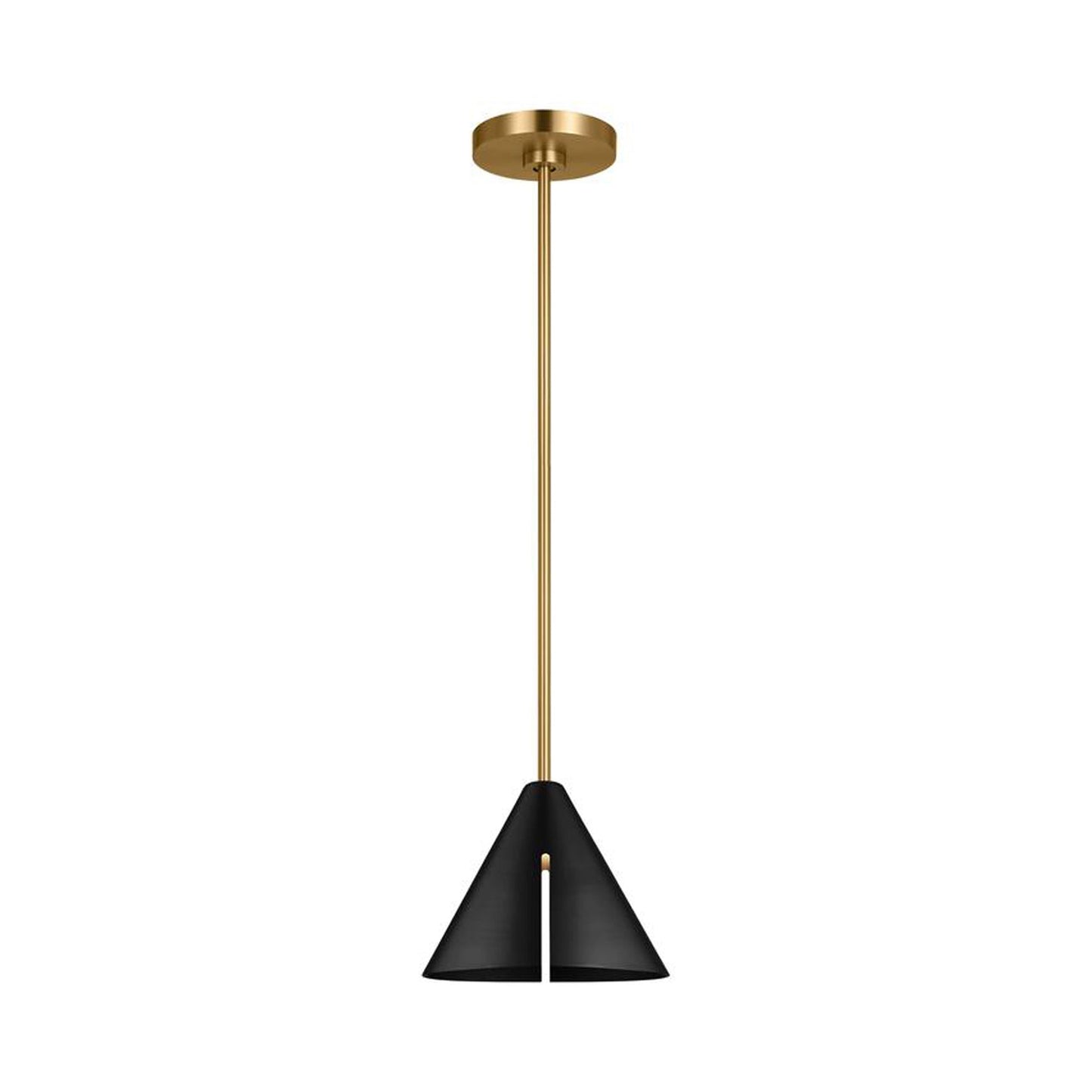 Cambre LED Pendant Light in Midnight Black/Burnished Brass (Medium).