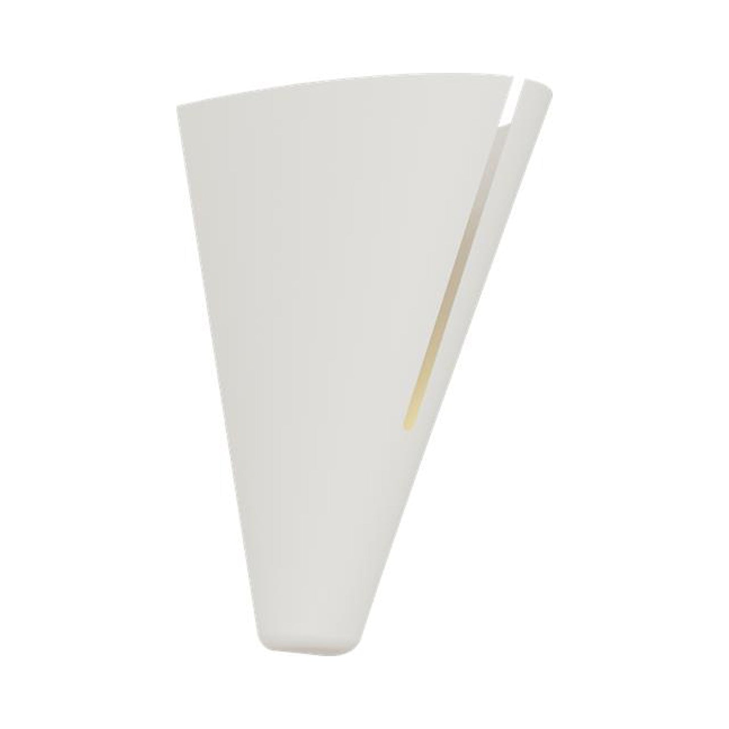 Cambre LED Wall Light in Matte White/Burnished Brass (Medium).