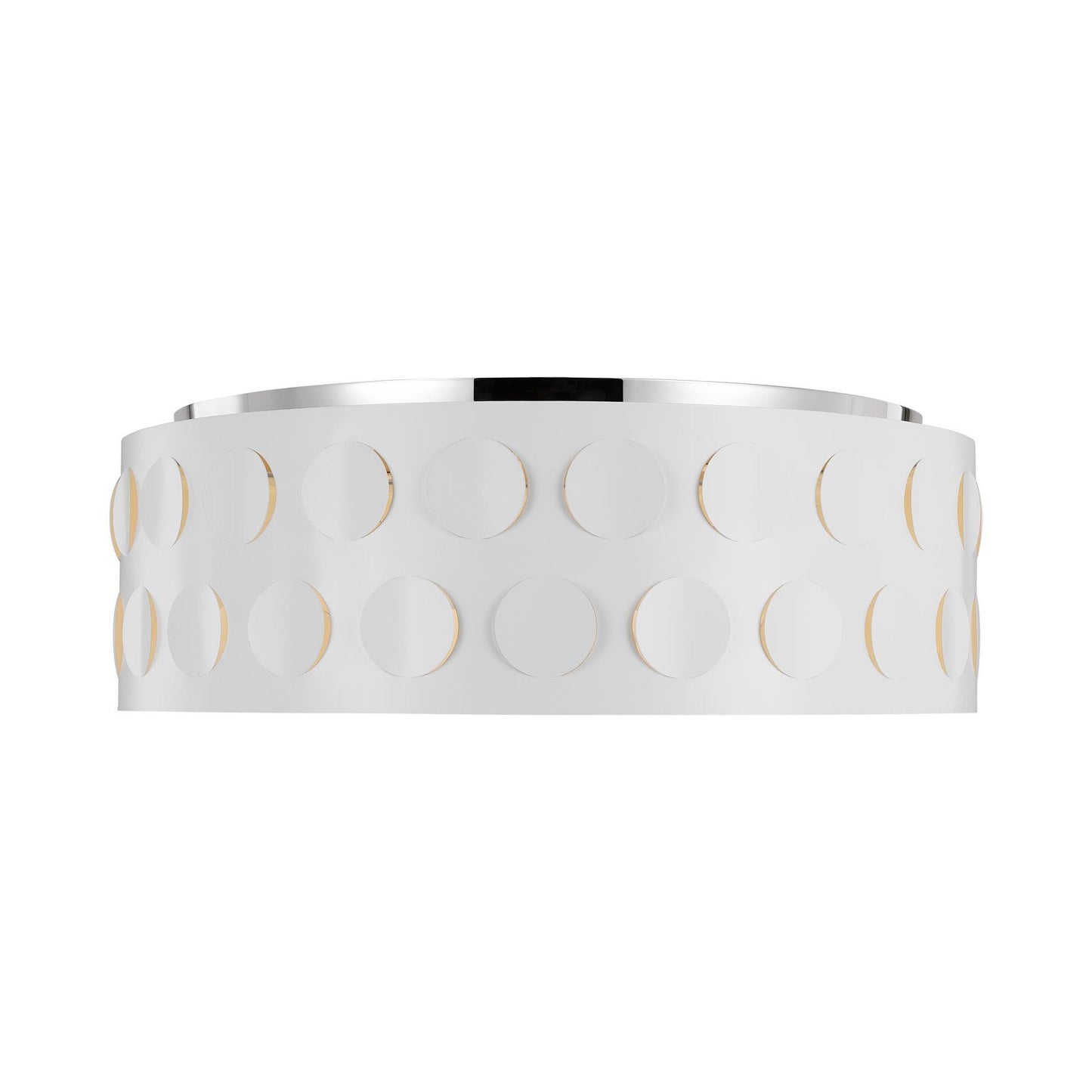 Dottie Flush Mount Ceiling Light in Polished Nickel (Large).