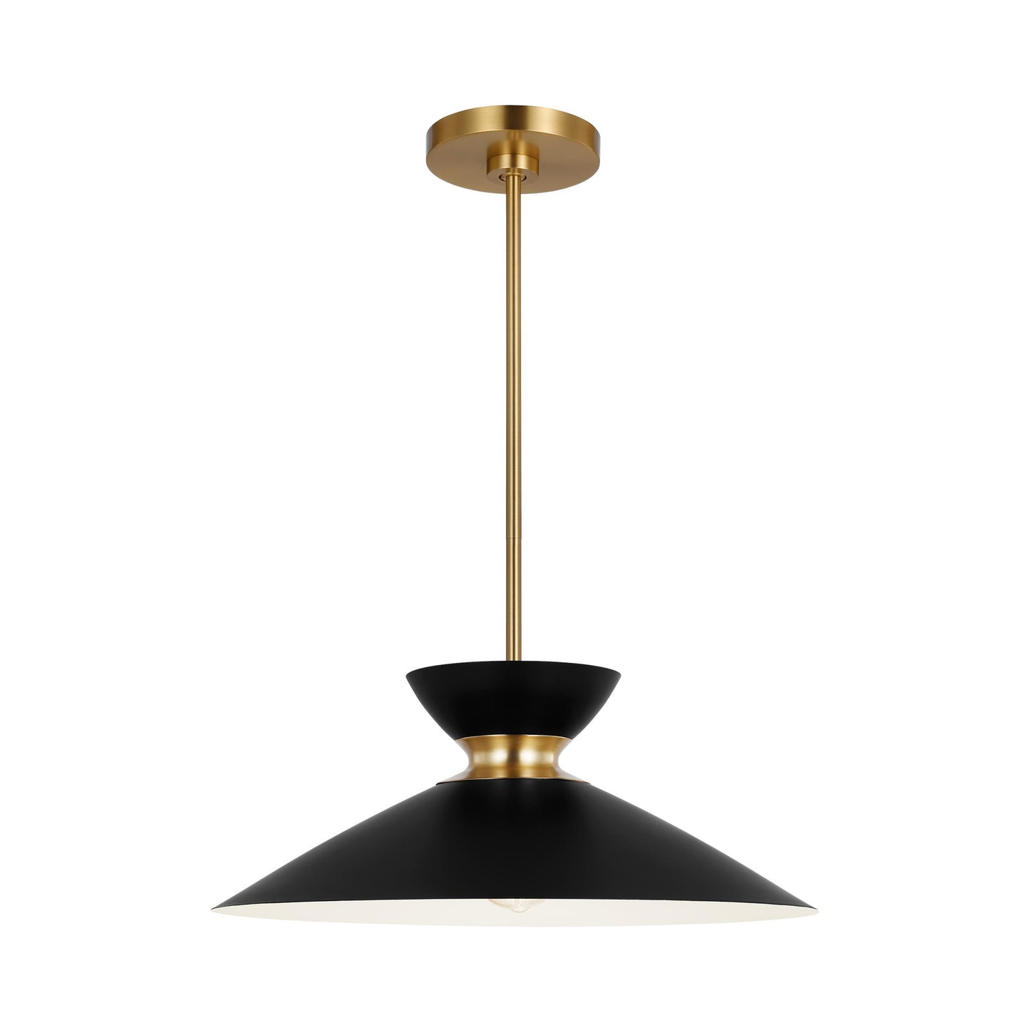 Heath Pendant Light in Wide/Midnight Black.