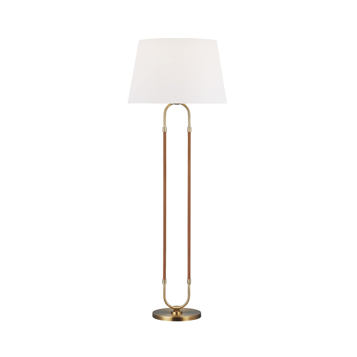 Katie LED Floor Lamp in Time Worn Brass.