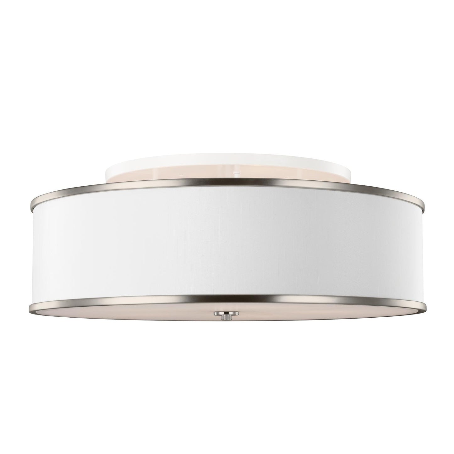 Lennon Semi Flush Mount Ceiling Light in Satin Nickel (Large).