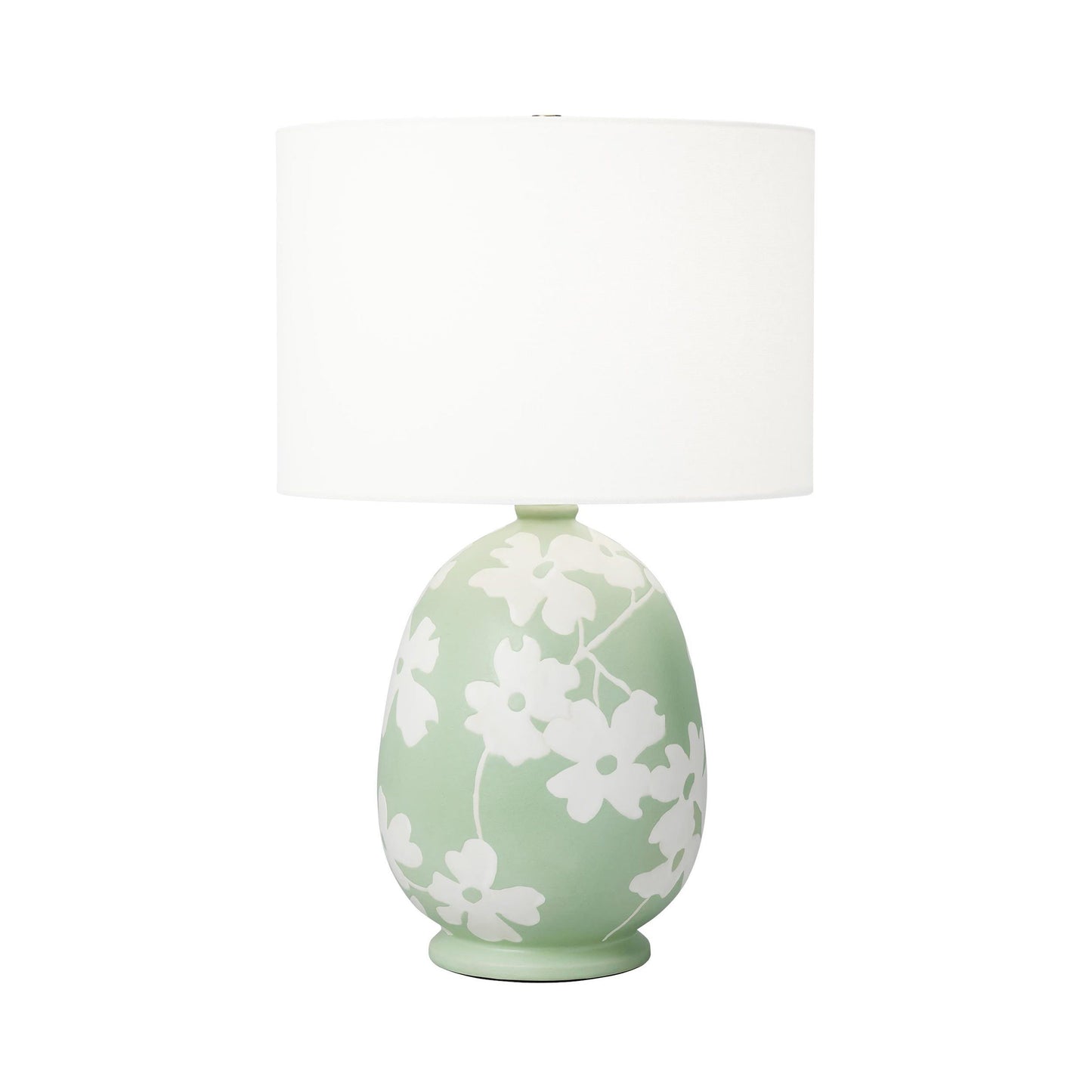 Lila LED Table Lamp in Semi Matte Green.
