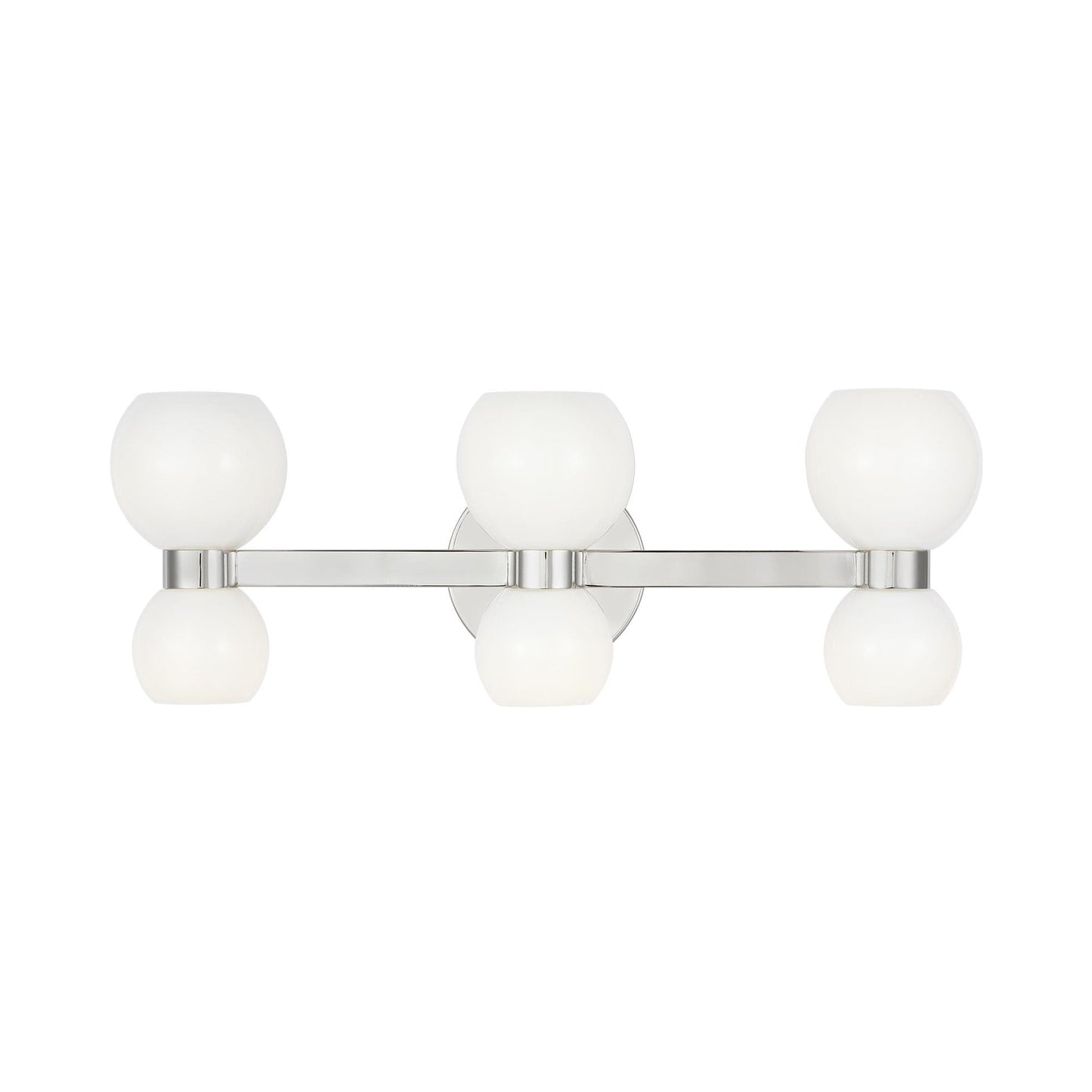 Londyn LED Vanity Wall Light in Polished Nickel (6-Light).