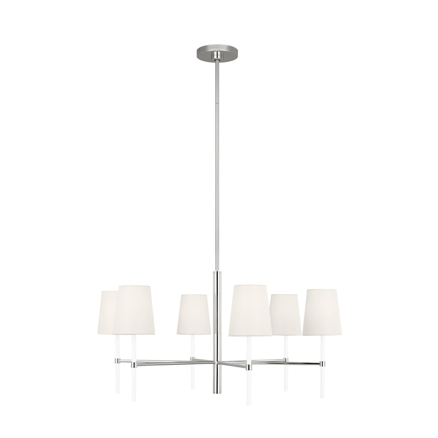 Monroe Chandelier in Polished Nickel (Medium).