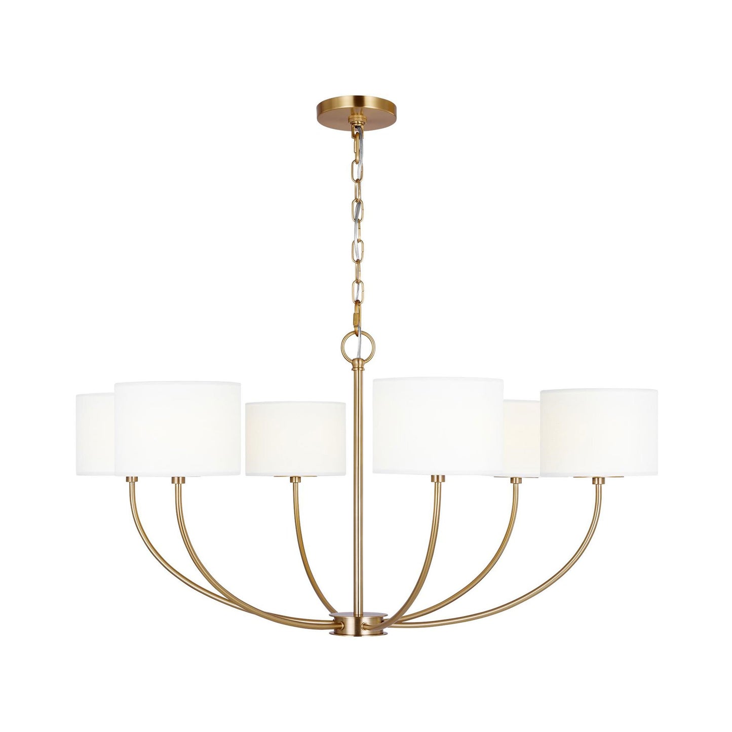 Sawyer LED Chandelier in Burnished Brass (Medium).